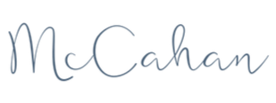 Stylized handwritten text reading 'McCahan'