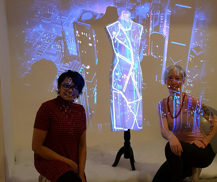Back to the Future, retrofuturist installation @ Fashion Art Toronto, 2017