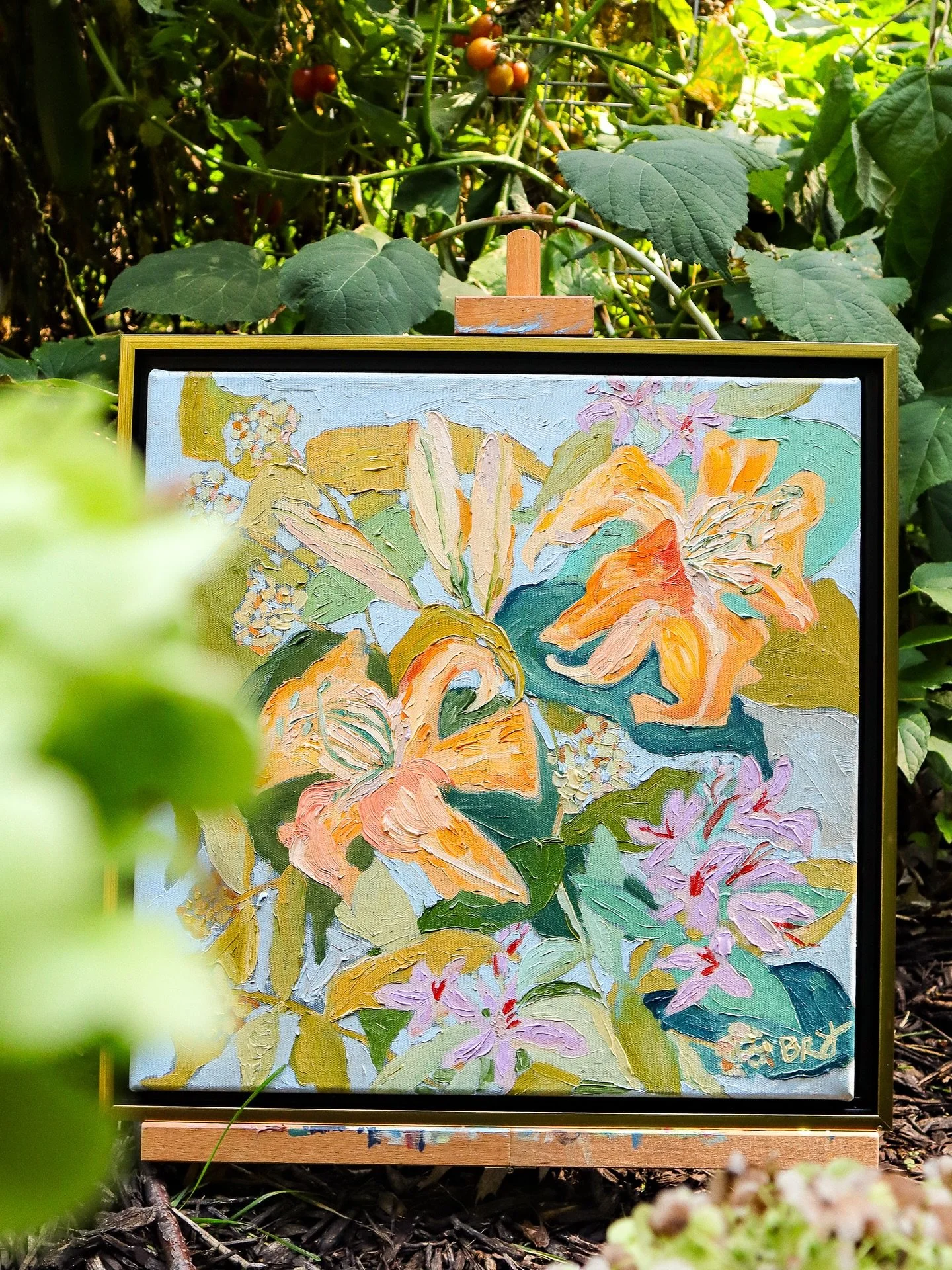 Six paintings straight out of my garden will be available Monday at bryannamanning.com.

I painted these over the summer, sitting on a towel in my yard while the kids ran around. They all make me smile because in those moments, I was so happy! Still 