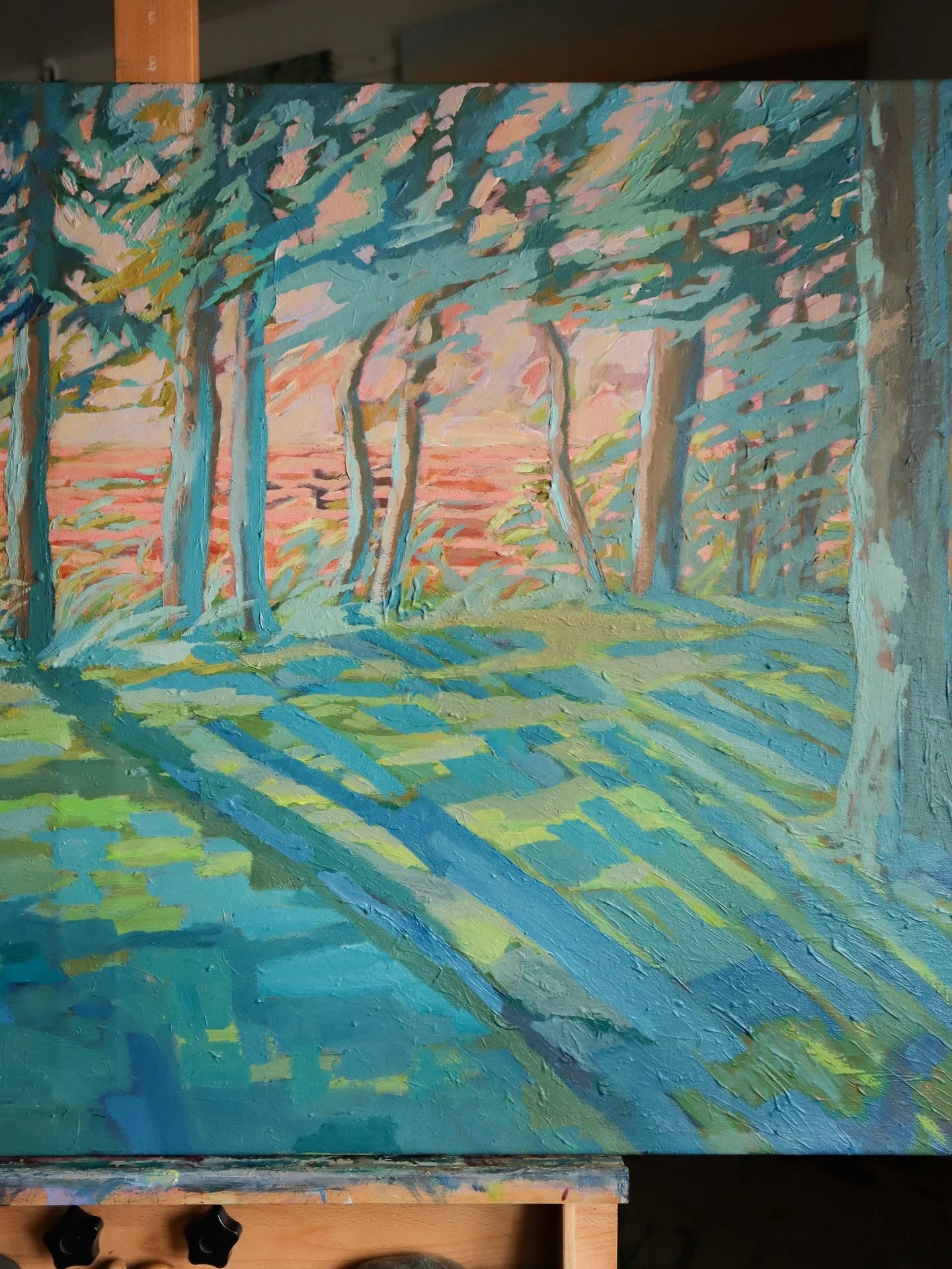 This painting&rsquo;s been with me for months. It hasn&rsquo;t been easy company, and much of its time was spent facing a wall in the corner. But we worked through our differences, and the color and shapes that emerged make me excited about where it&