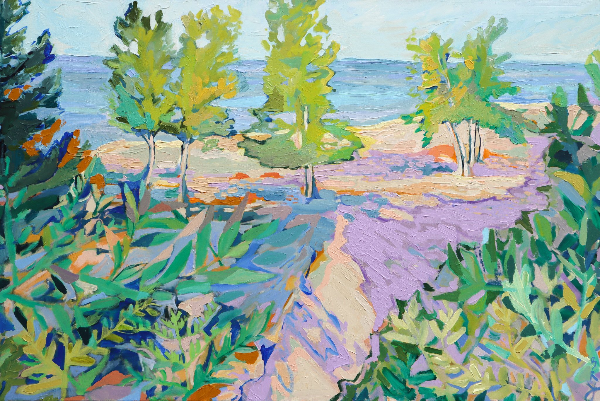 "Into The Garden"
60 x 36 inches.
Acrylic on canvas.
Inquire at sales@artisansbench.com.