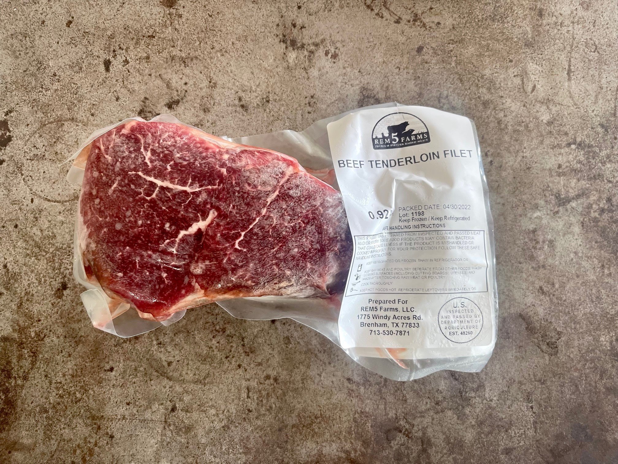 REM5 Farms Filet Mignon - Tenderloin Steak