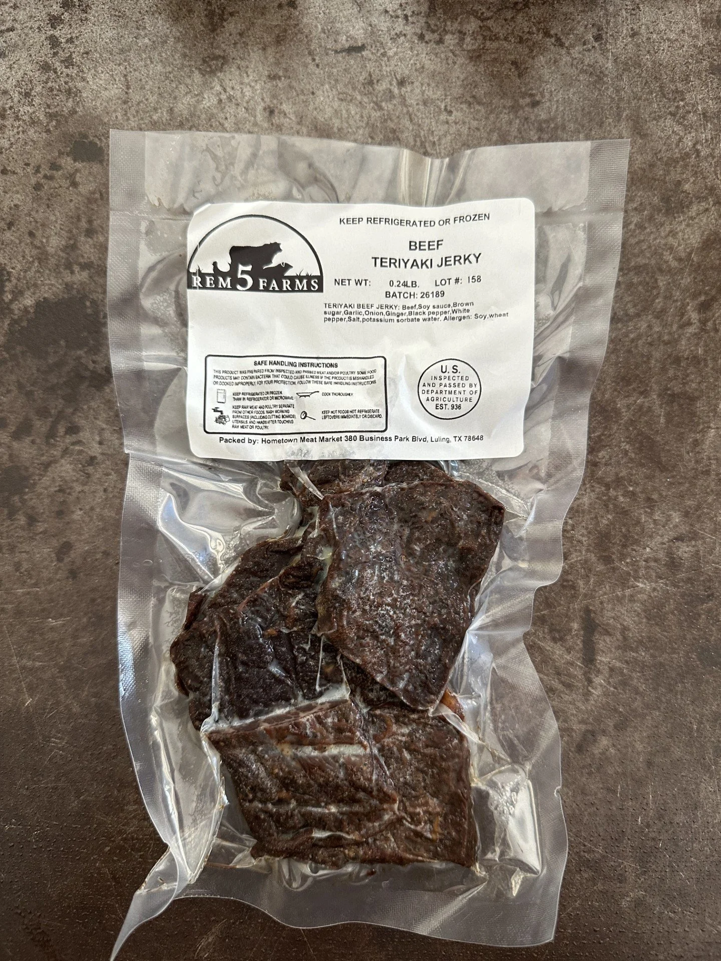 Beef Jerky- Teriyaki