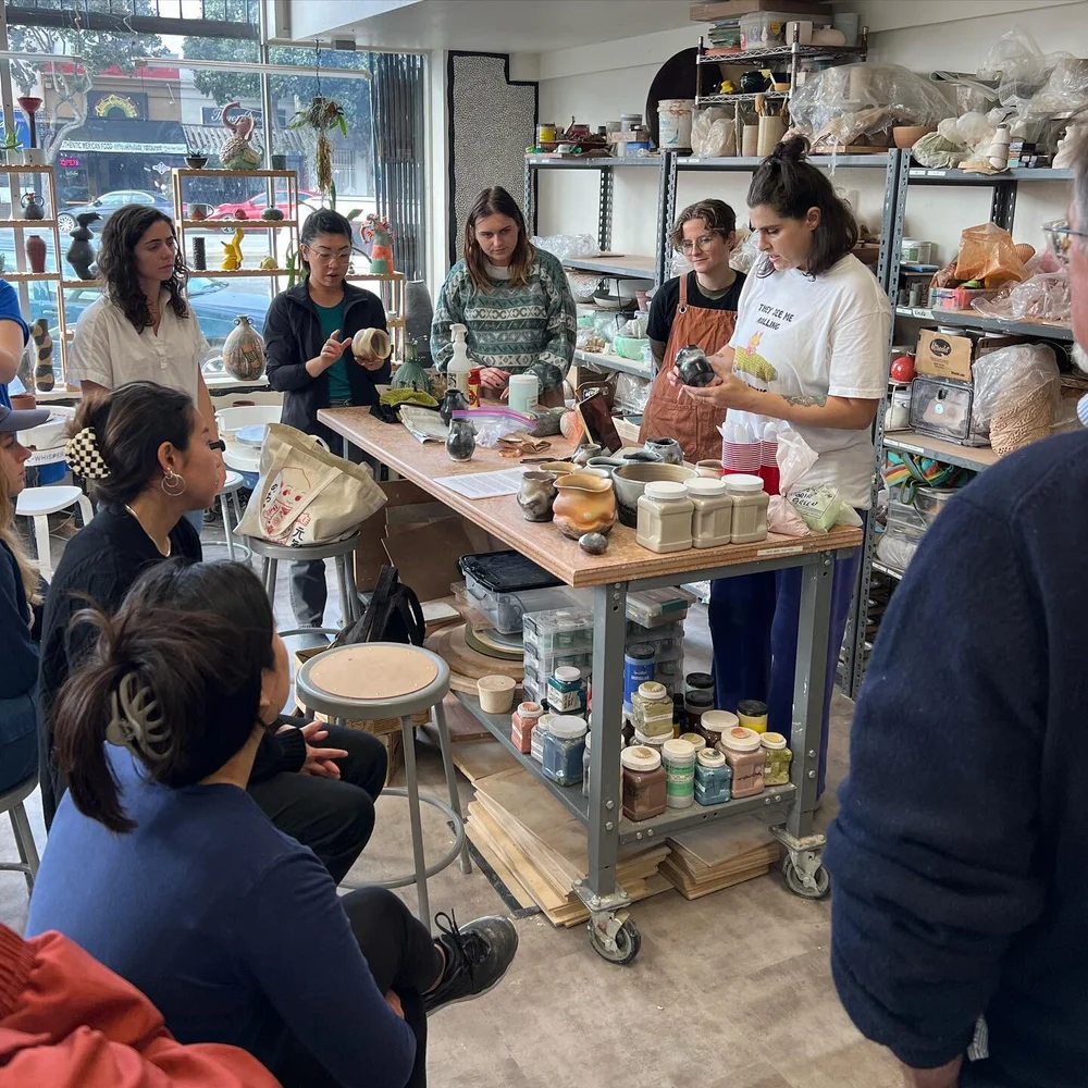 A group class around the tables