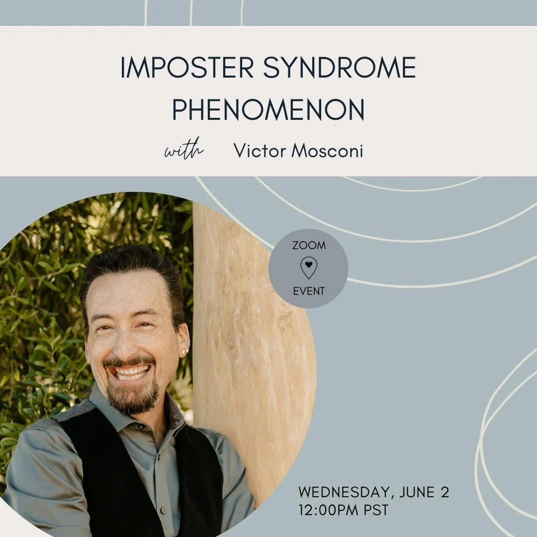 *OPEN EVENT: Link in bio* Imposter syndrome gets all of us.⁠
⁠
Imposter phenomenon thoughts of never feeling like you&rsquo;re good enough restrict your abilities to appreciate your qualities and character and grow in your own life. With social media