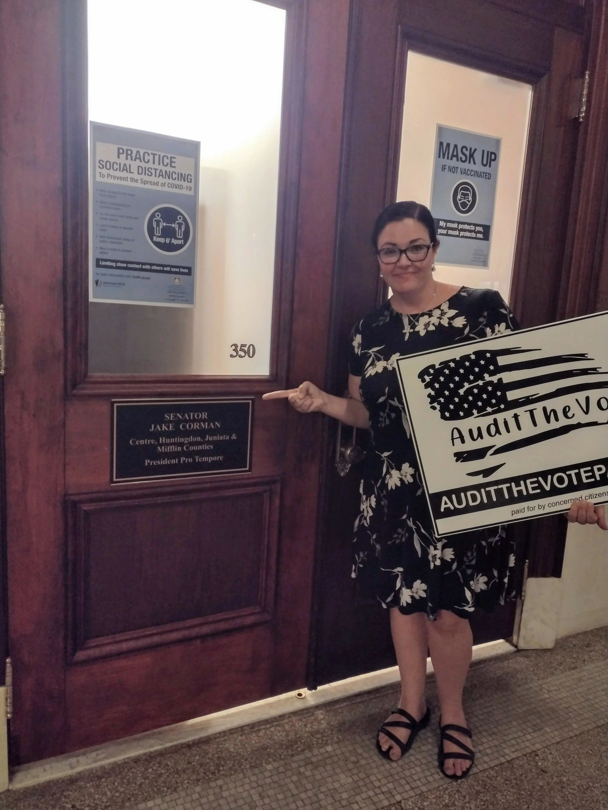 Visiting Senator Corman