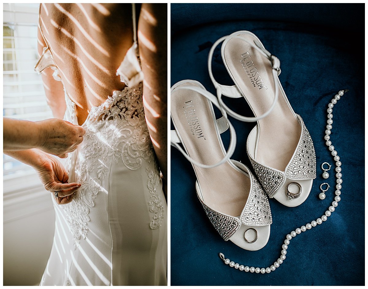 Bridal shoes and jewelry