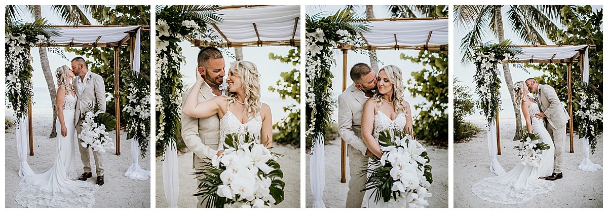 Couple wedding portraits at Fort Zachary Taylor Key West
