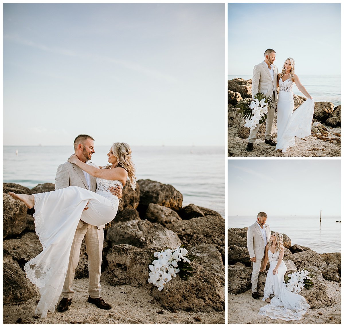 Couple wedding portraits at Fort Zachary Taylor Key West