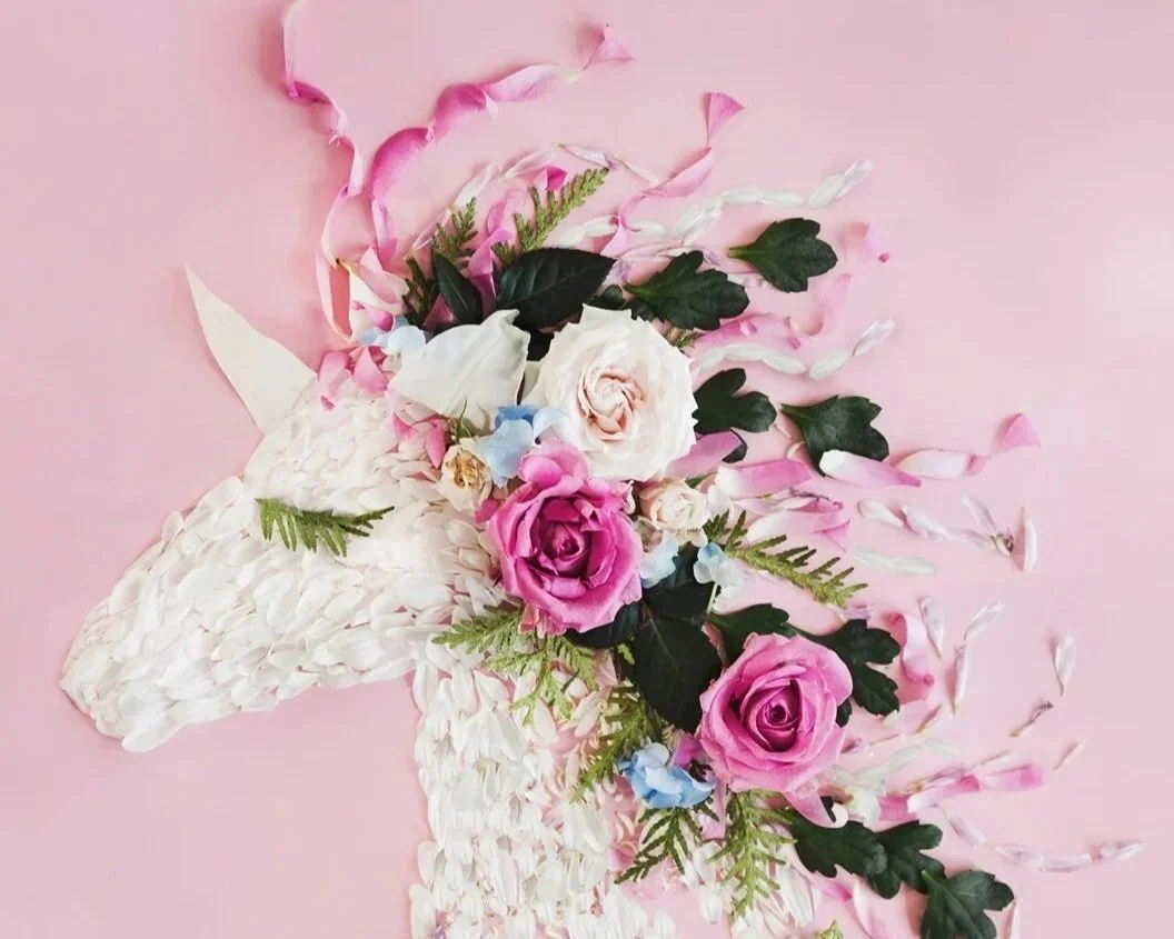 Floral Unicorn Art