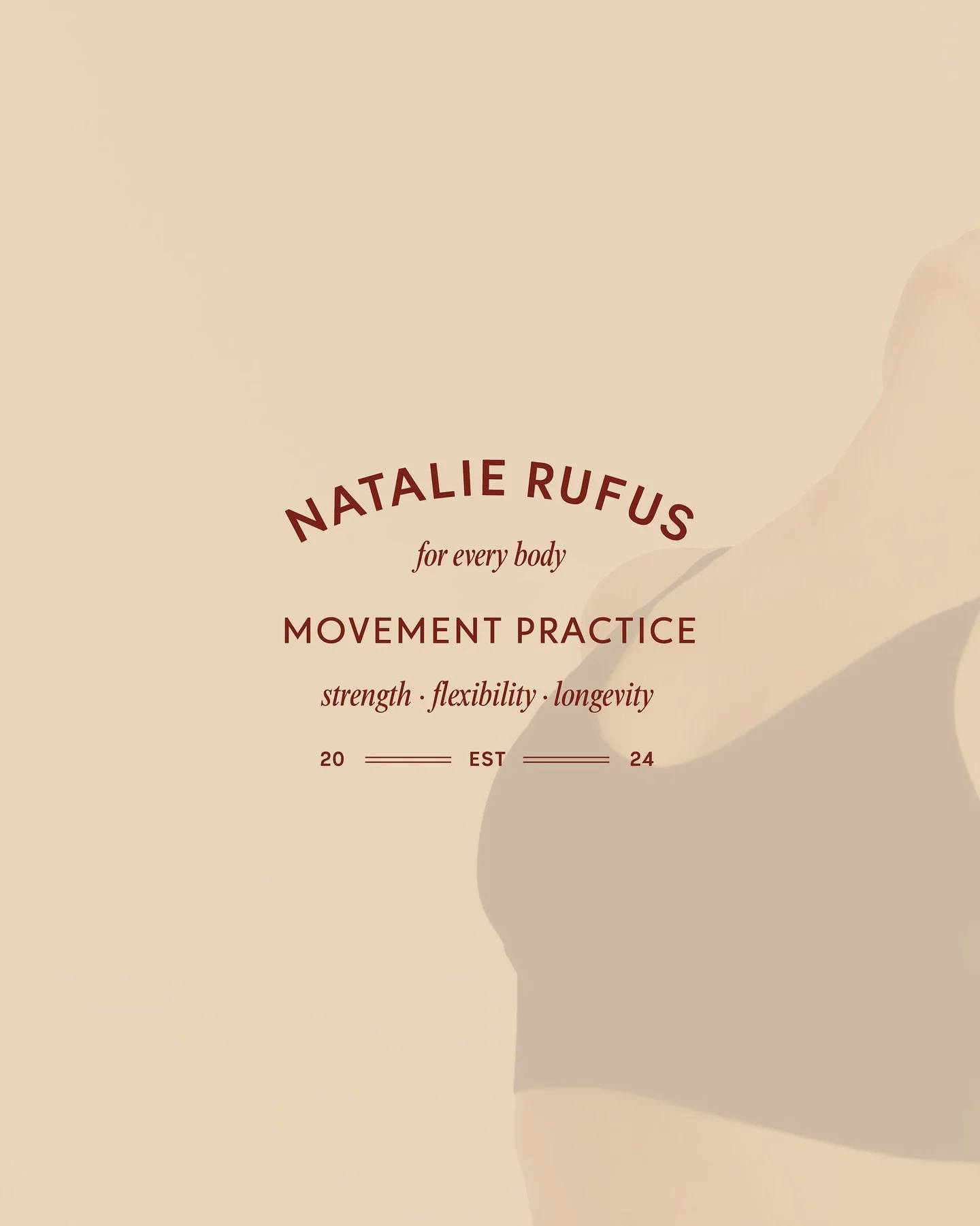 A brand element we designed during our concept phase for Natalie Rufus Movement. If you&rsquo;re in Denmark make sure you get to a mat class with Nat at Denmark Pilates!
.
.
.
.
.
.
#branddesigner #designer #logodesigner #squarespacedesigner #freelan