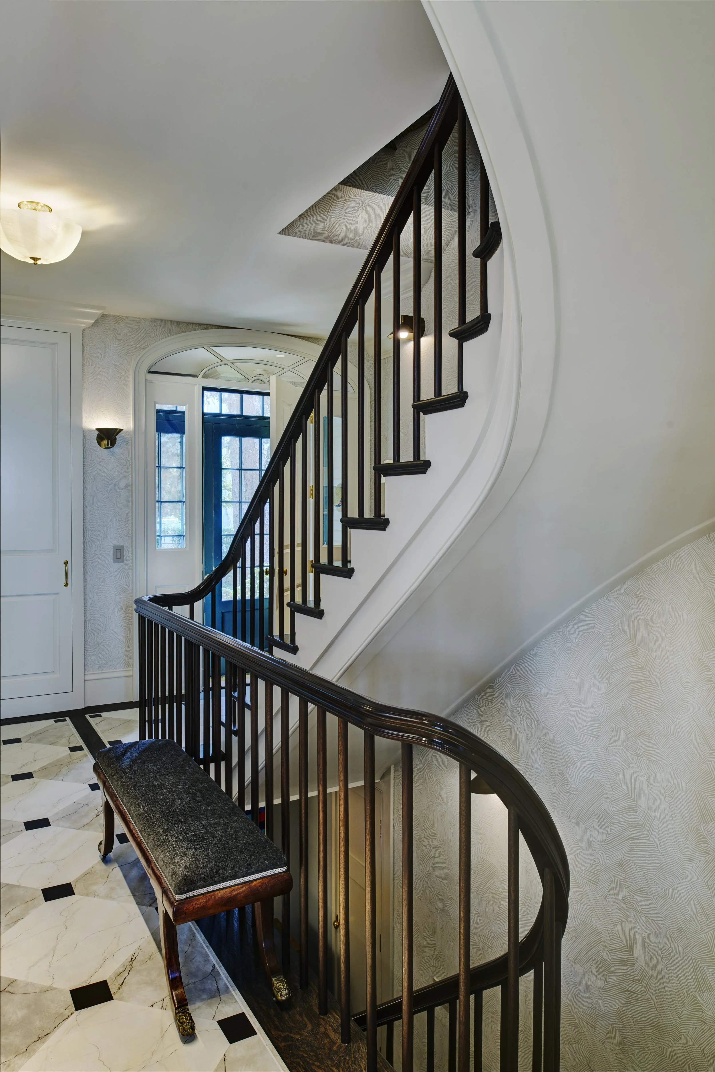 One of several redone staircases