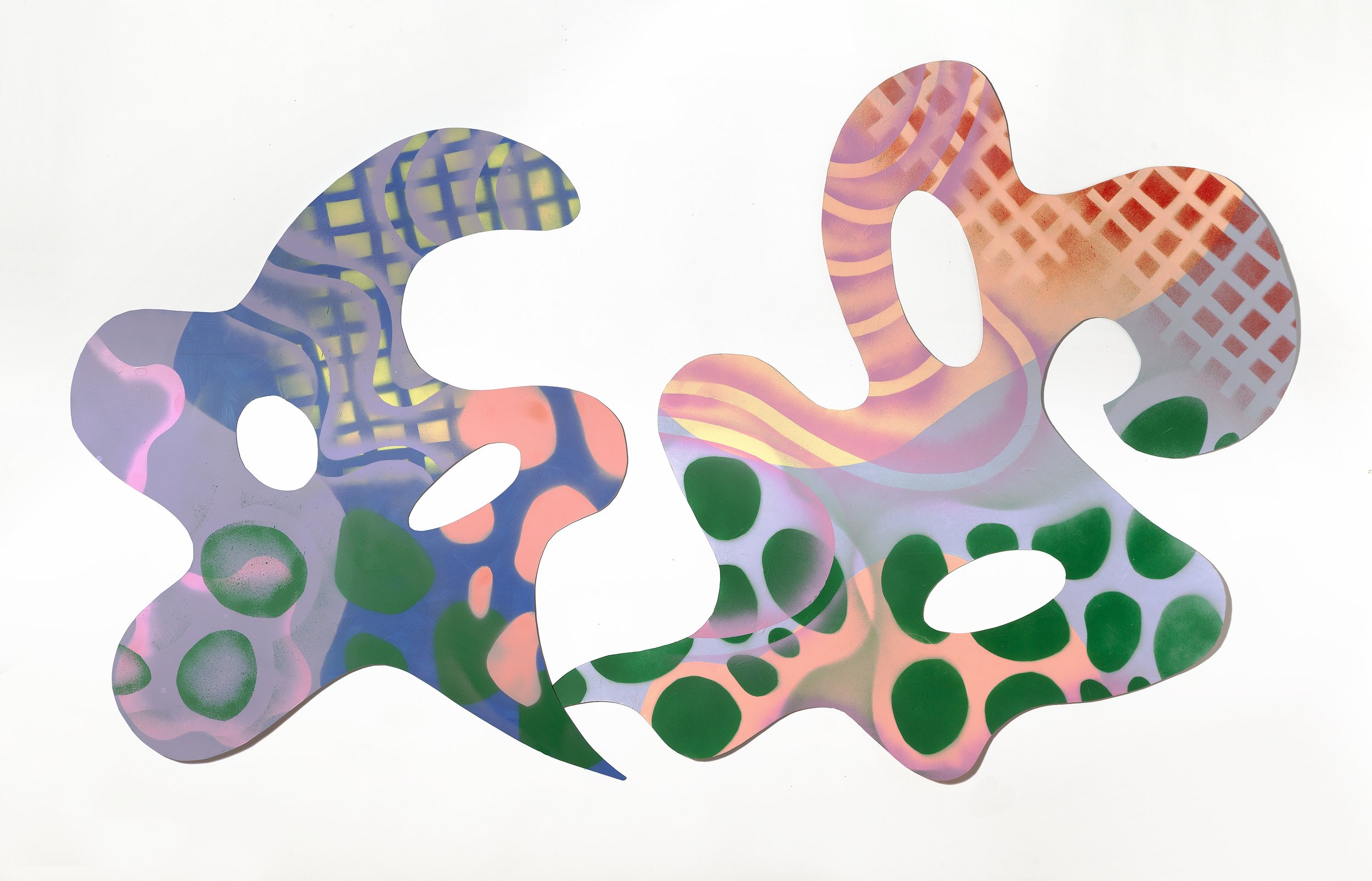 Duel, acrylic on cut out polystyrene, 4' x 8'