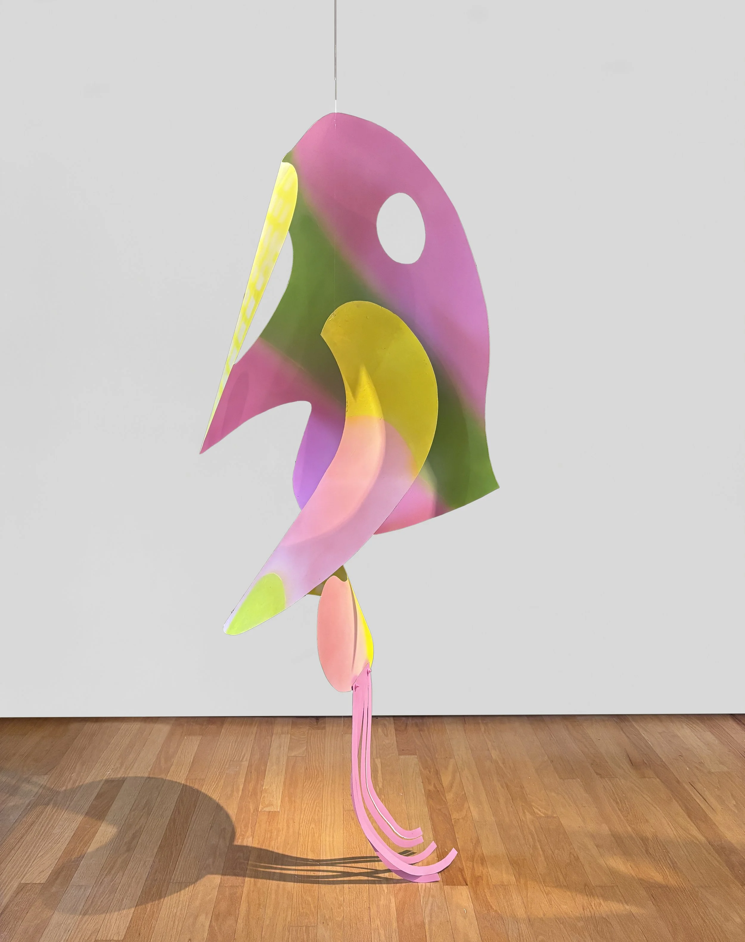 Untitled, pink, 8'x 4' x 3', acrylic on polystyrene, 2024