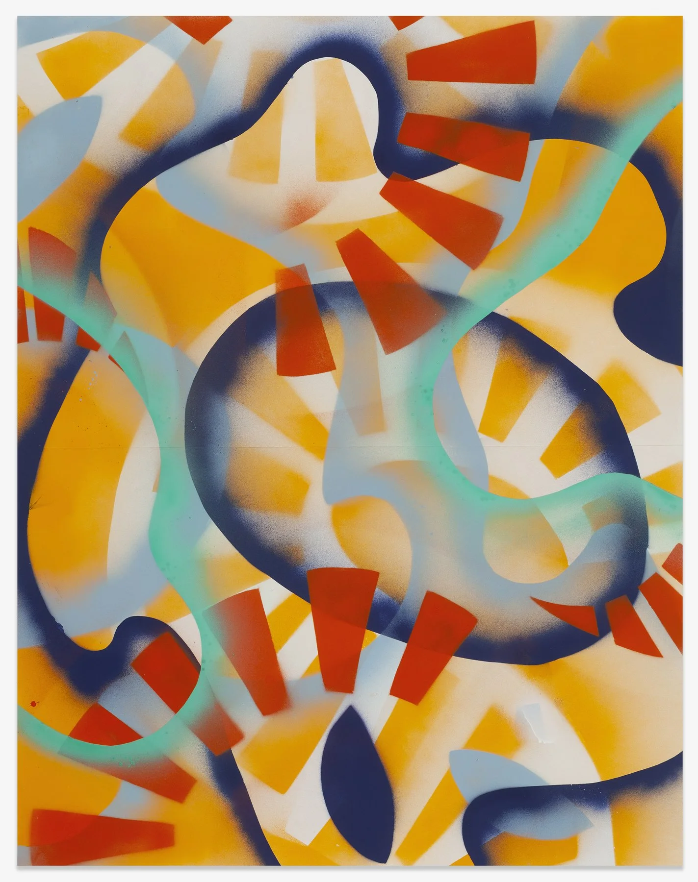 Holding the Center 4, acrylic on Yupo, 52" x 40", 2025