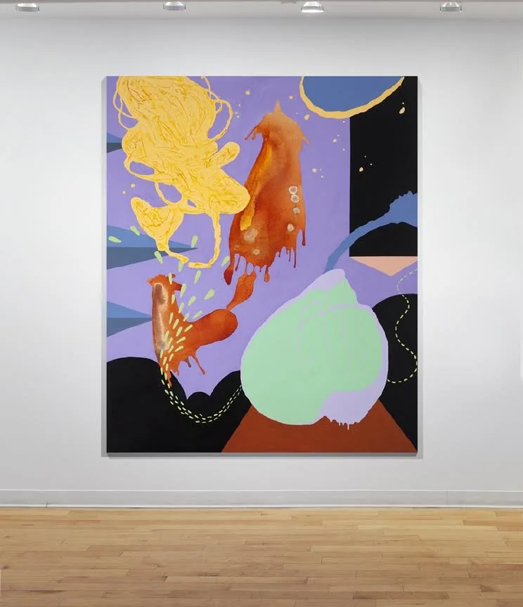 Night Boardwalk, 72" x 60" acrylic on canvas