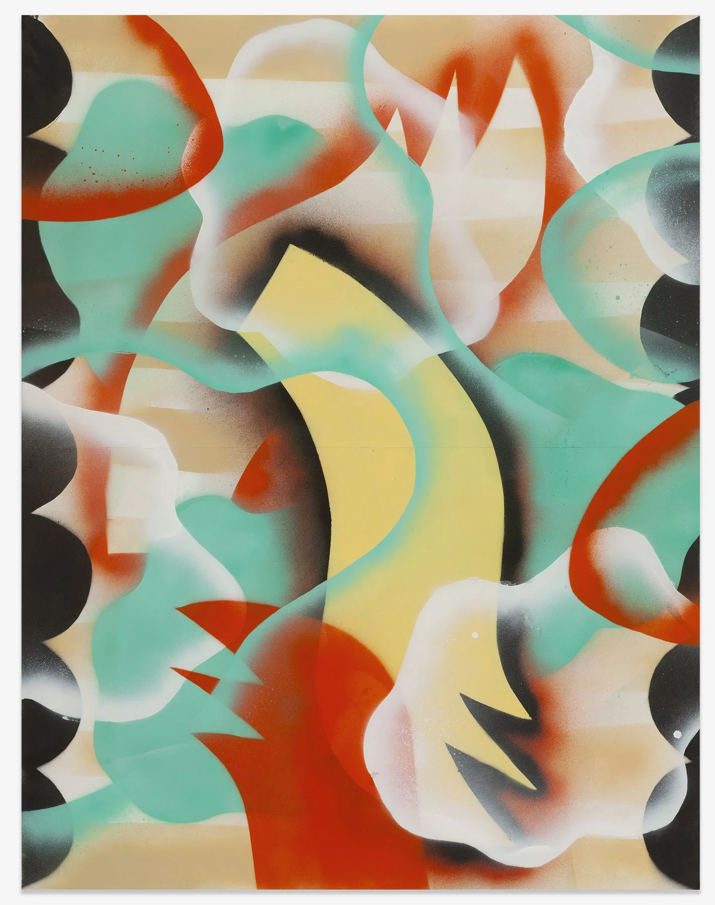 Holding the Center 3, acrylic on Yupo, 52" x 40", 2025