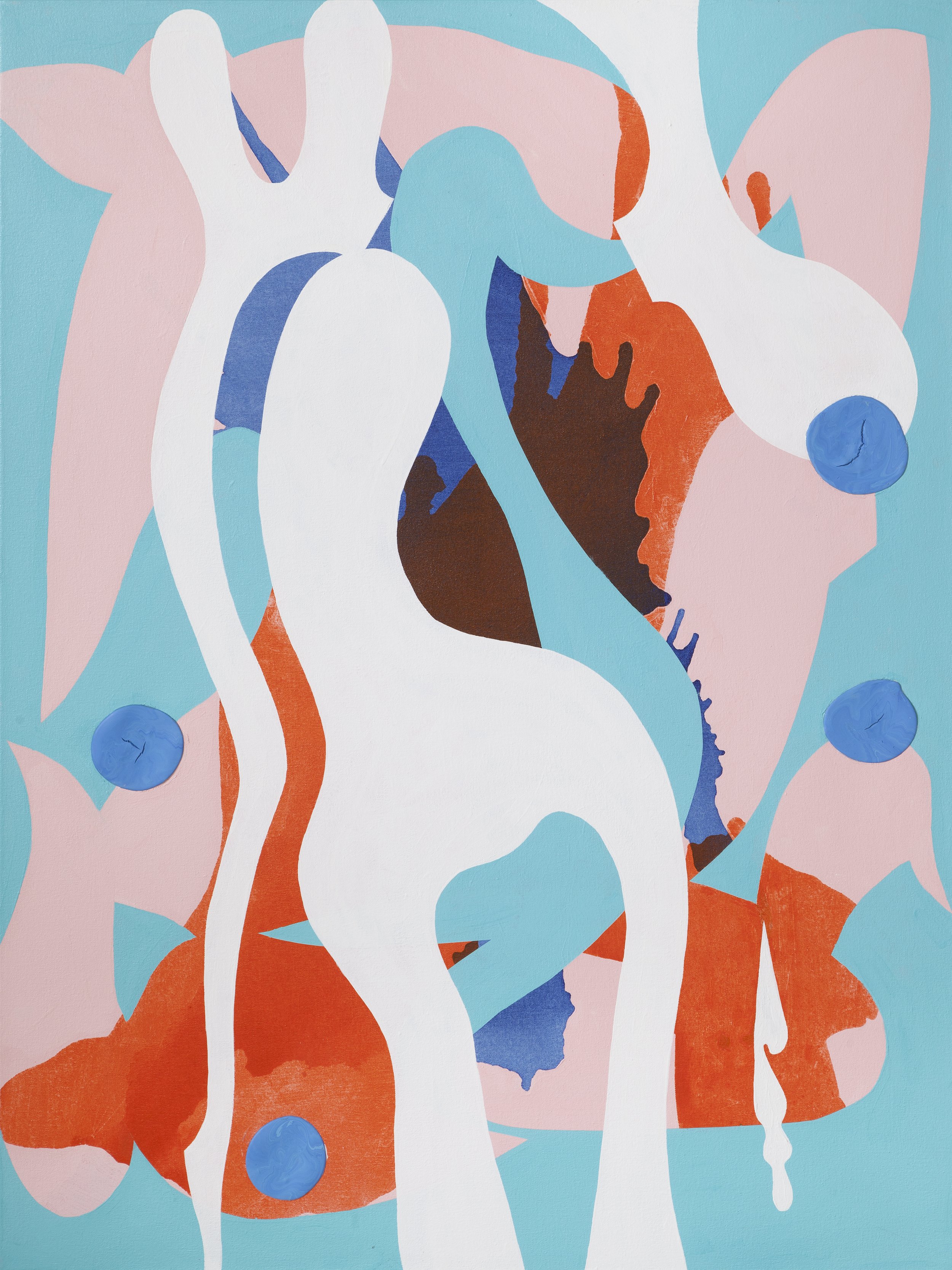 Walking Together, acrylic on canvas, 50" x 30"