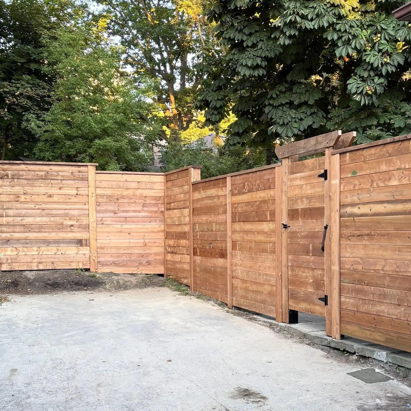 Snippets from a 160&rsquo; pressure treated fence we finished earlier this summer in #bloorwestvillage .

Thanks for the help @bdh.carpentry and @hallwoodcraft !

Posts installed by @citywide_posthole 💯