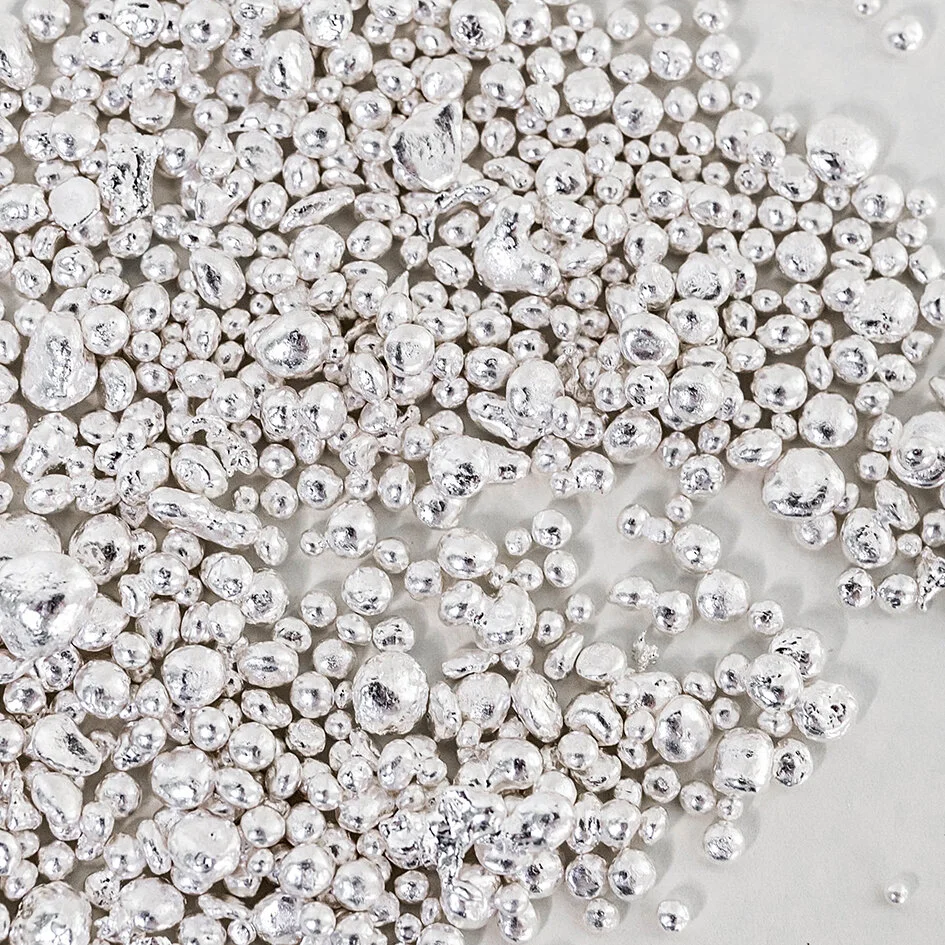 Gerecycleerd zilver korrels
