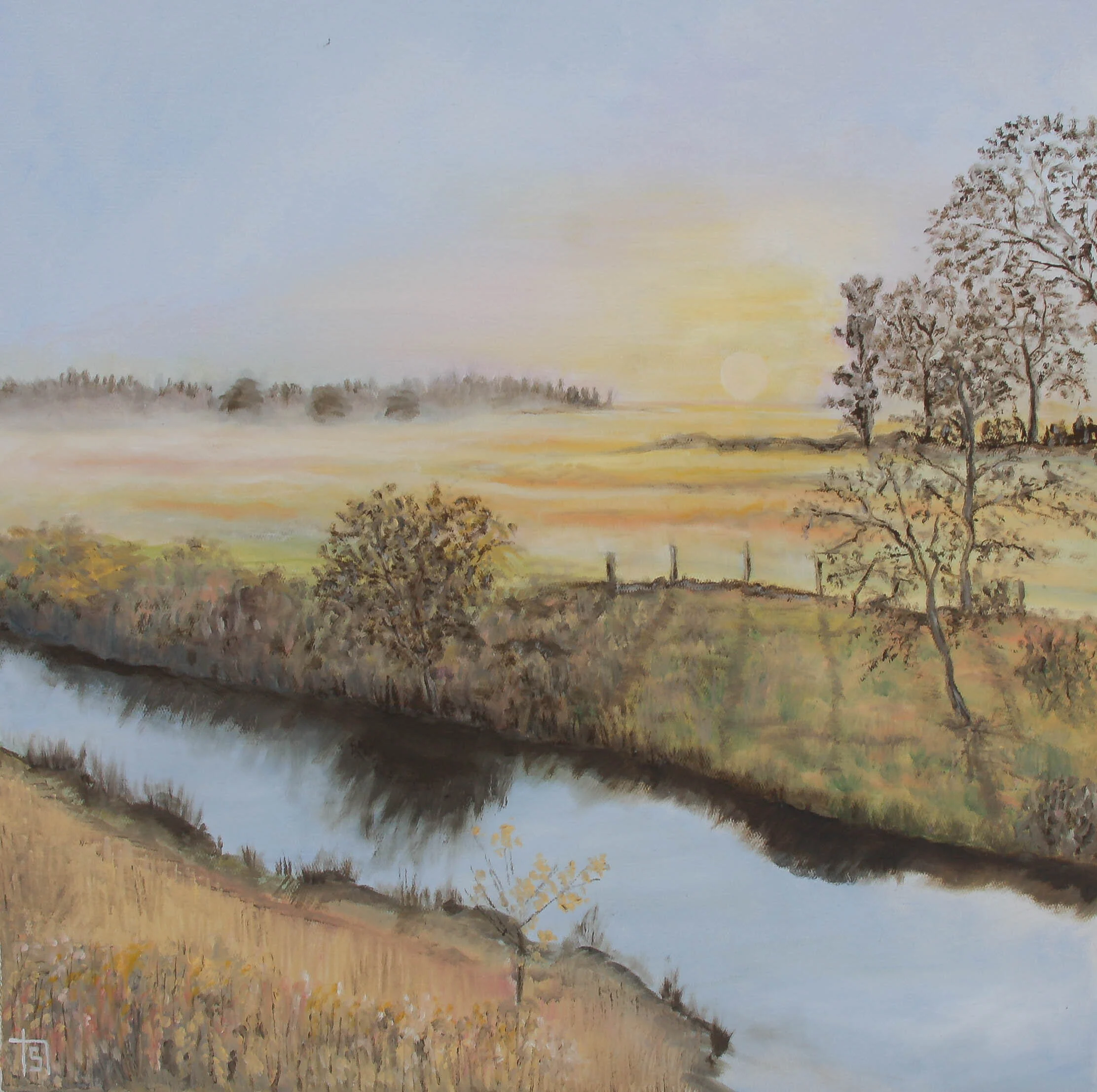 Winter Sunset 50x50cms