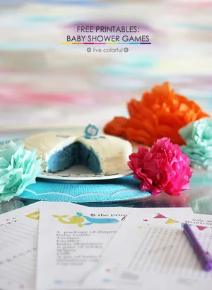 Vamos a Jugar! Juegos Imprimibles para Baby Showers — Live Colorful