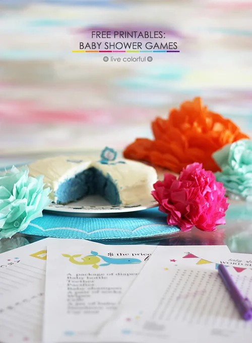 Vamos a Jugar! Juegos Imprimibles para Baby Showers — Live Colorful
