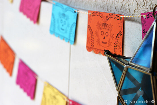 Mini DIY Papel Picado flag templates. Get crafty • Happythought