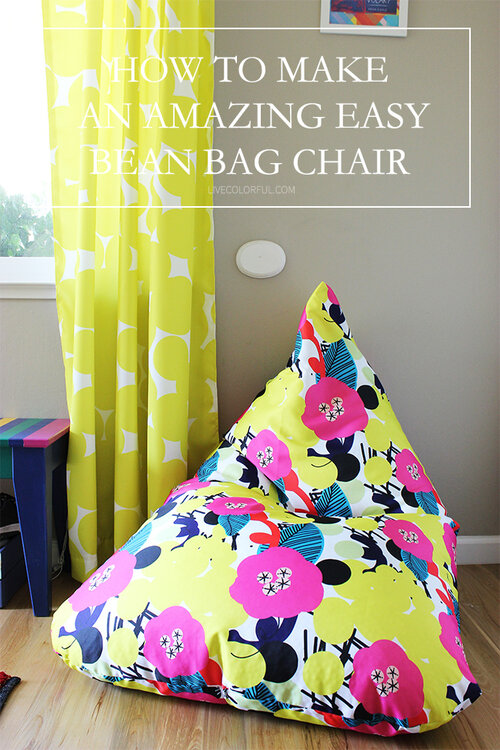 How to Make an Amazing Easy Bean Bag Chair — Live Colorful