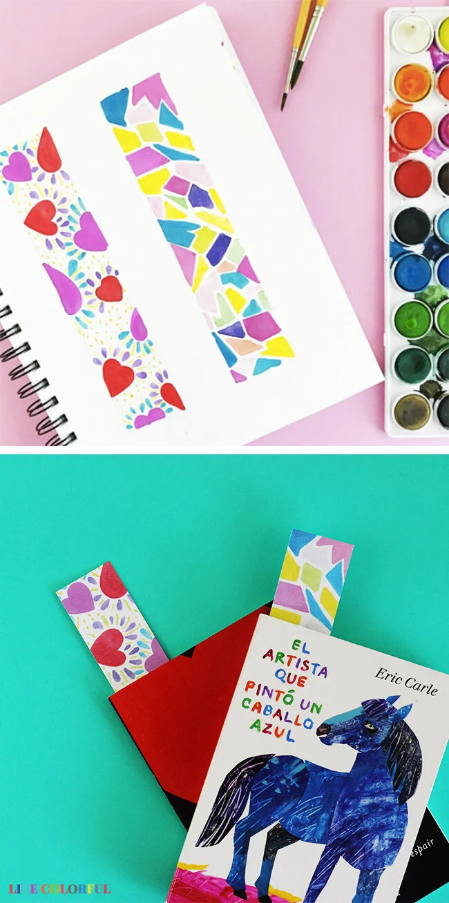 free printable watercolor bookmarks for you and kids live colorful