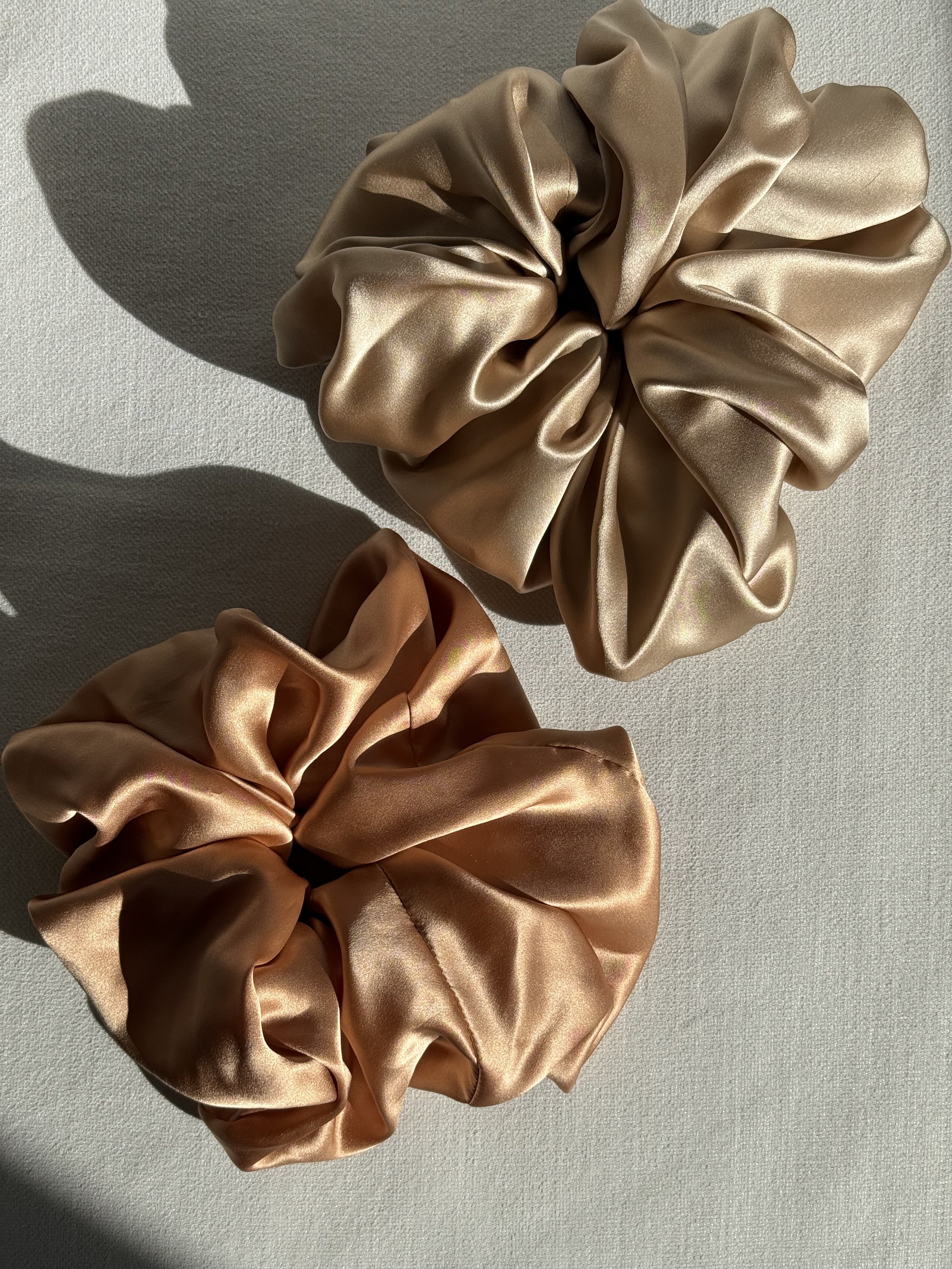 (Pack of 2) Supersized Pure Silk Scrunchies Bundle
