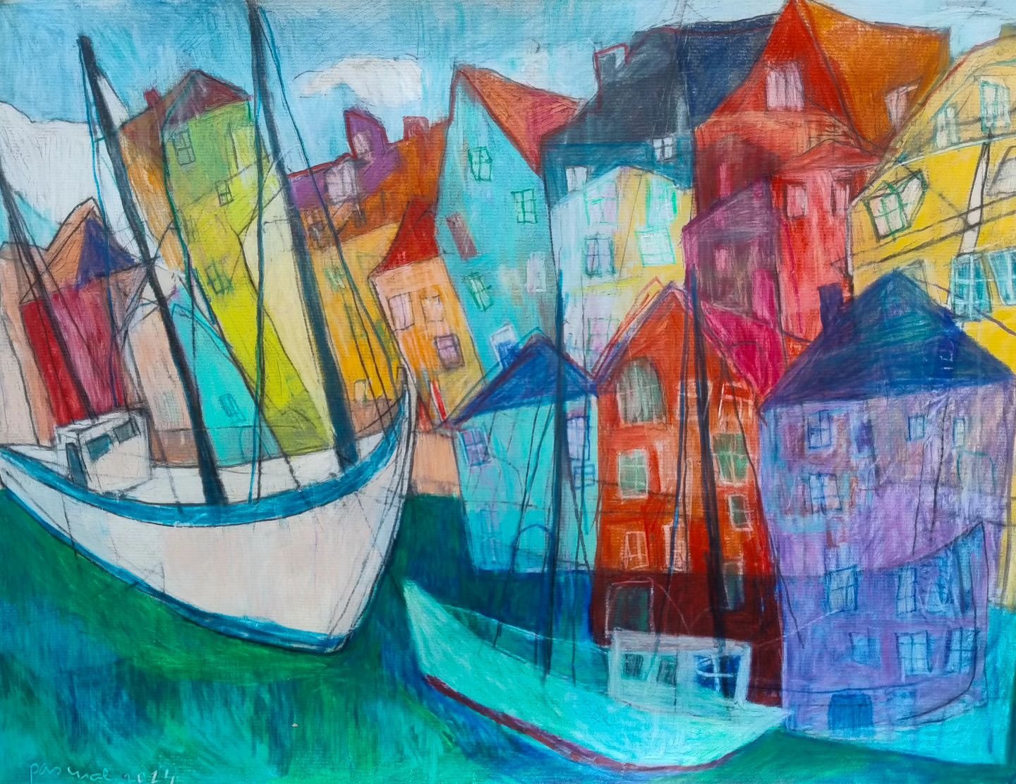 Boats and colourful houses at Nyhavn (2024)
Coloured pencils on paper
40x30 cm
#drawing #boats #houses #colourful #nyhavn #copenhagen