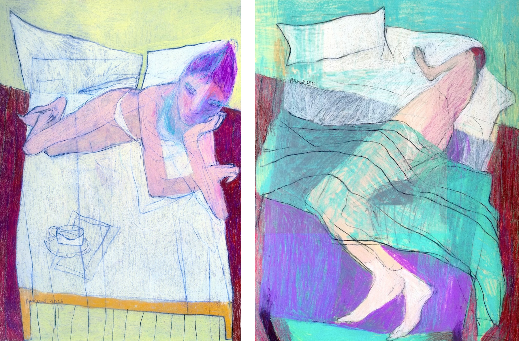 Figures in States of Transition | Figurative Drawings by Alex Pascual