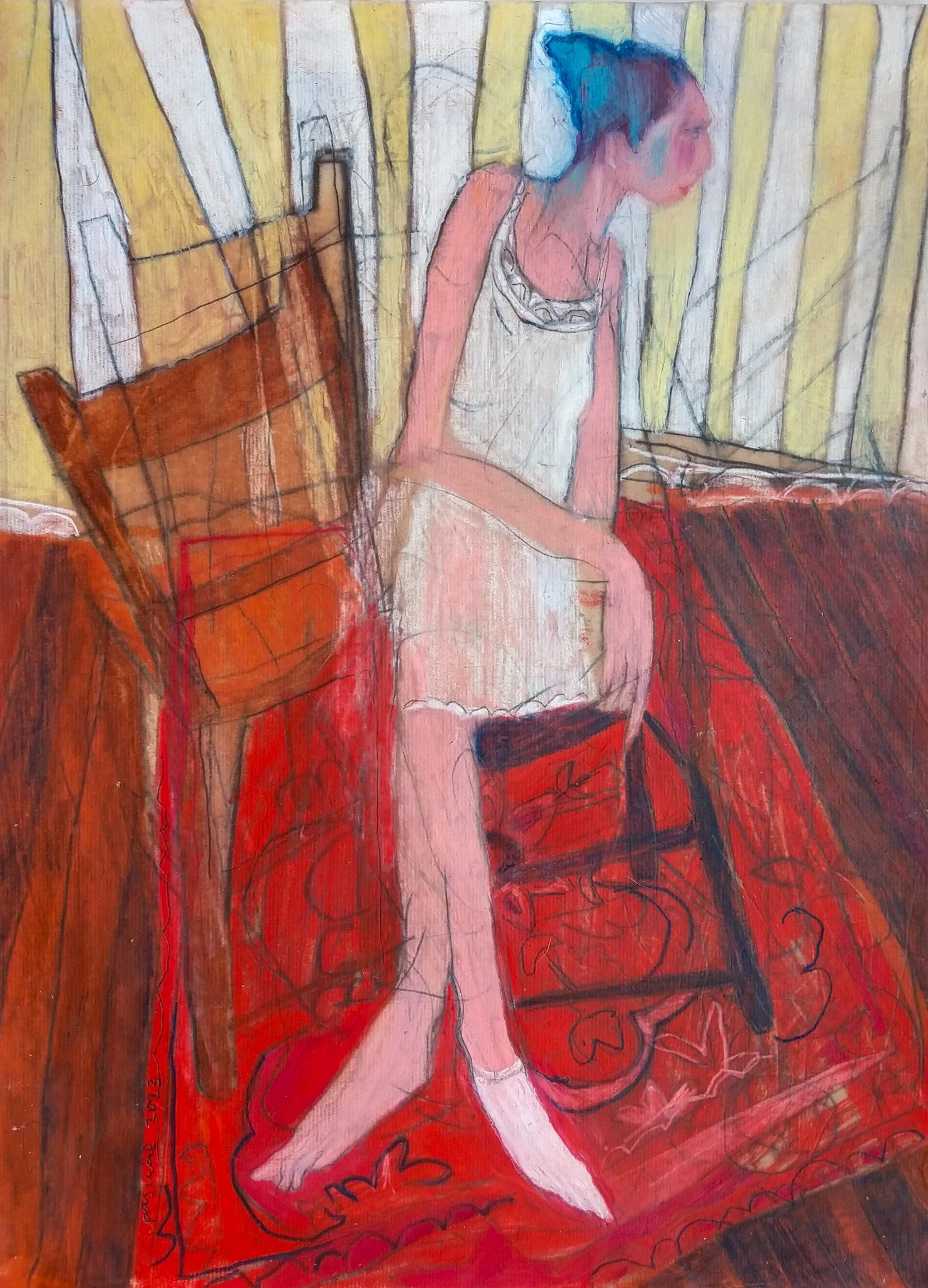  Between chairs