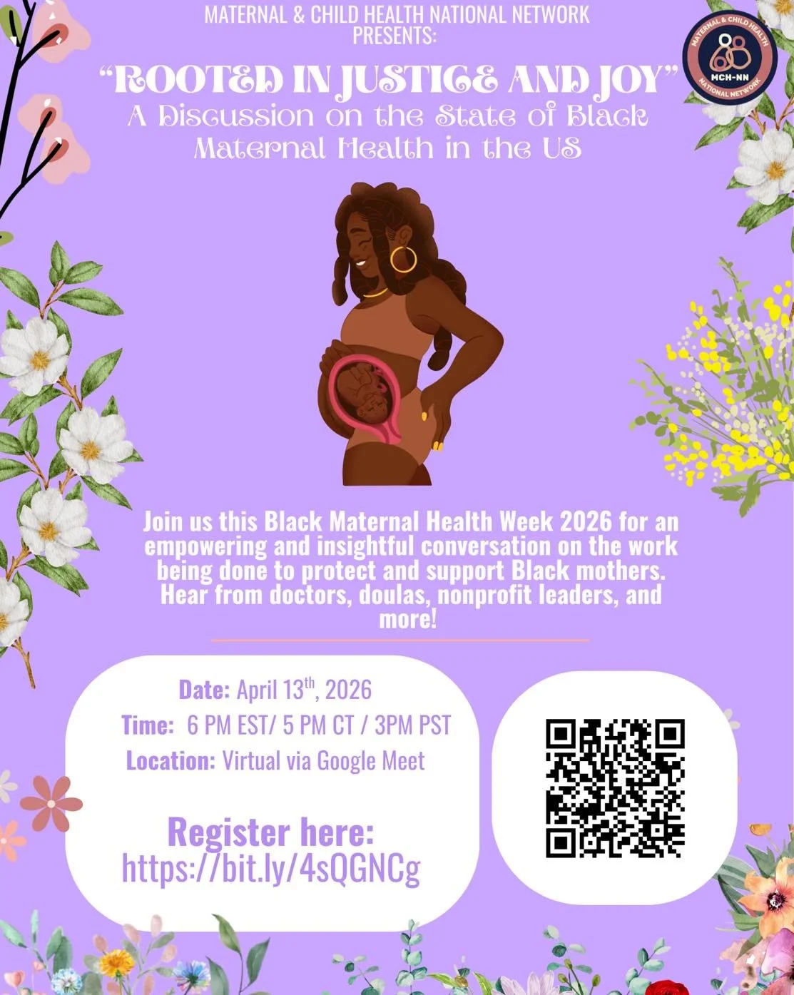 I&rsquo;m honored to be joining an incredible panel for &ldquo;Rooted in Justice and Joy: A Discussion on the State of Black Maternal Health in the US&rdquo; on April 13 at 6 PM EST. This conversation will bring together voices from across the matern