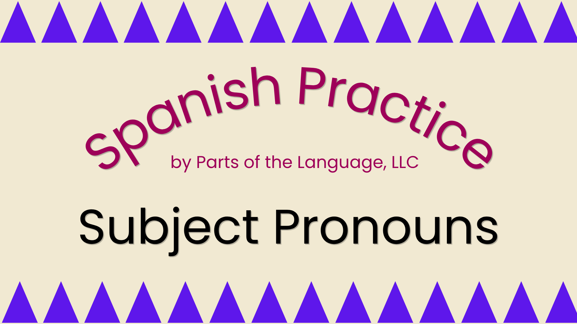 Spanish Practice 2: Subject Pronouns