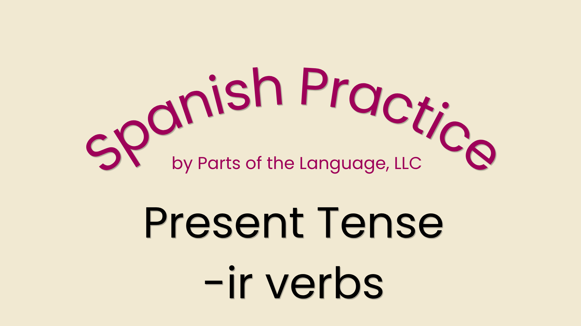 Spanish Practice 5: How to conjugate -ir verbs in the present tense