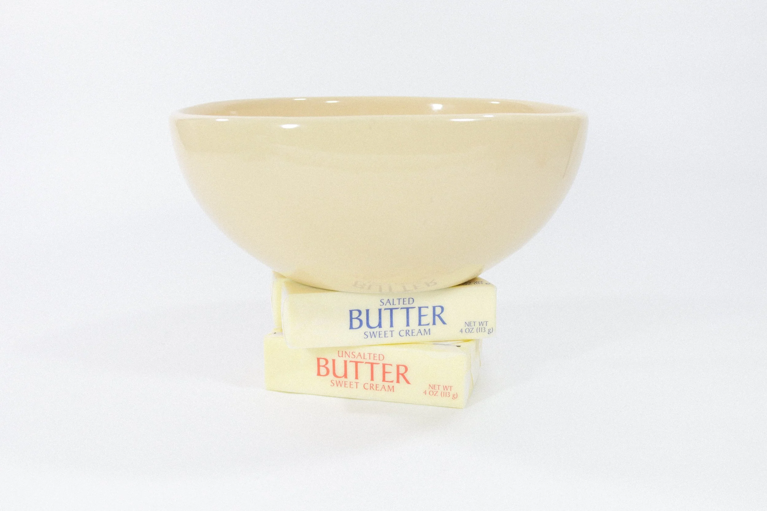 Large and hefty pale yellow ceramic bowl by American Ceramics Inc in Phoenix, Arizona