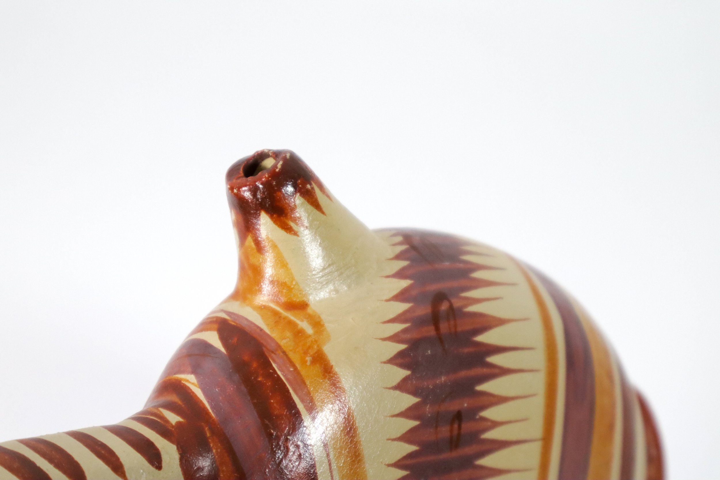 Vintage Mexican Tlaquepaque Tonala pottery jug.