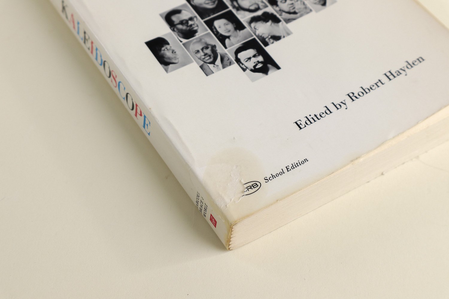 Vintage softcover copy of Kaleidoscope, a collection of poems by Black American poets, edited by Robert Hayden. Published in 1967 by Harcort, Brace & World, Inc.