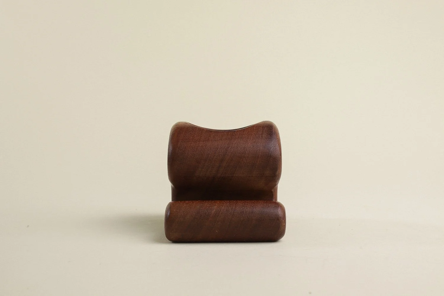 Vintage 1970s handmade walnut puzzle trinket box, likely created by artist Richard Rothbard.