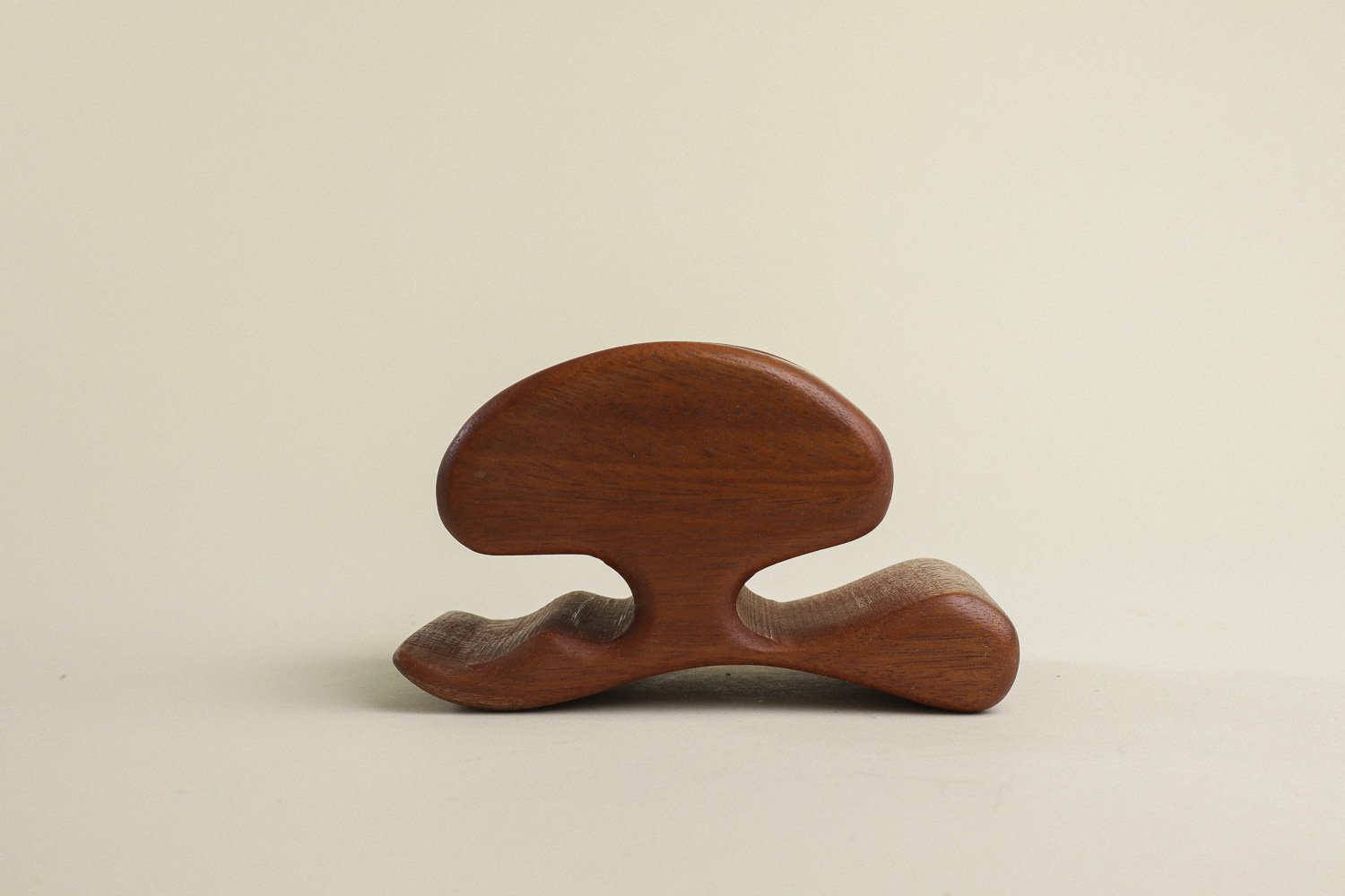 Vintage 1970s handmade walnut puzzle trinket box, likely created by artist Richard Rothbard.