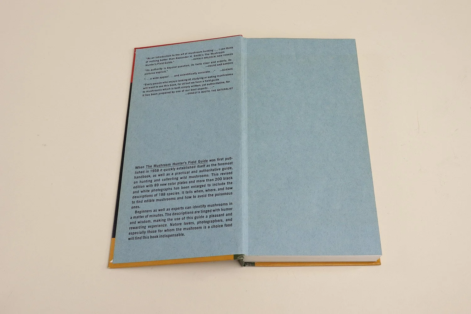 Vintage hardcover copy of The Mushroom Hunter's Field Guide by Alexander H. Smith. First published in 1958 by The University of Michigan Press, this is the revised edition from 1963.