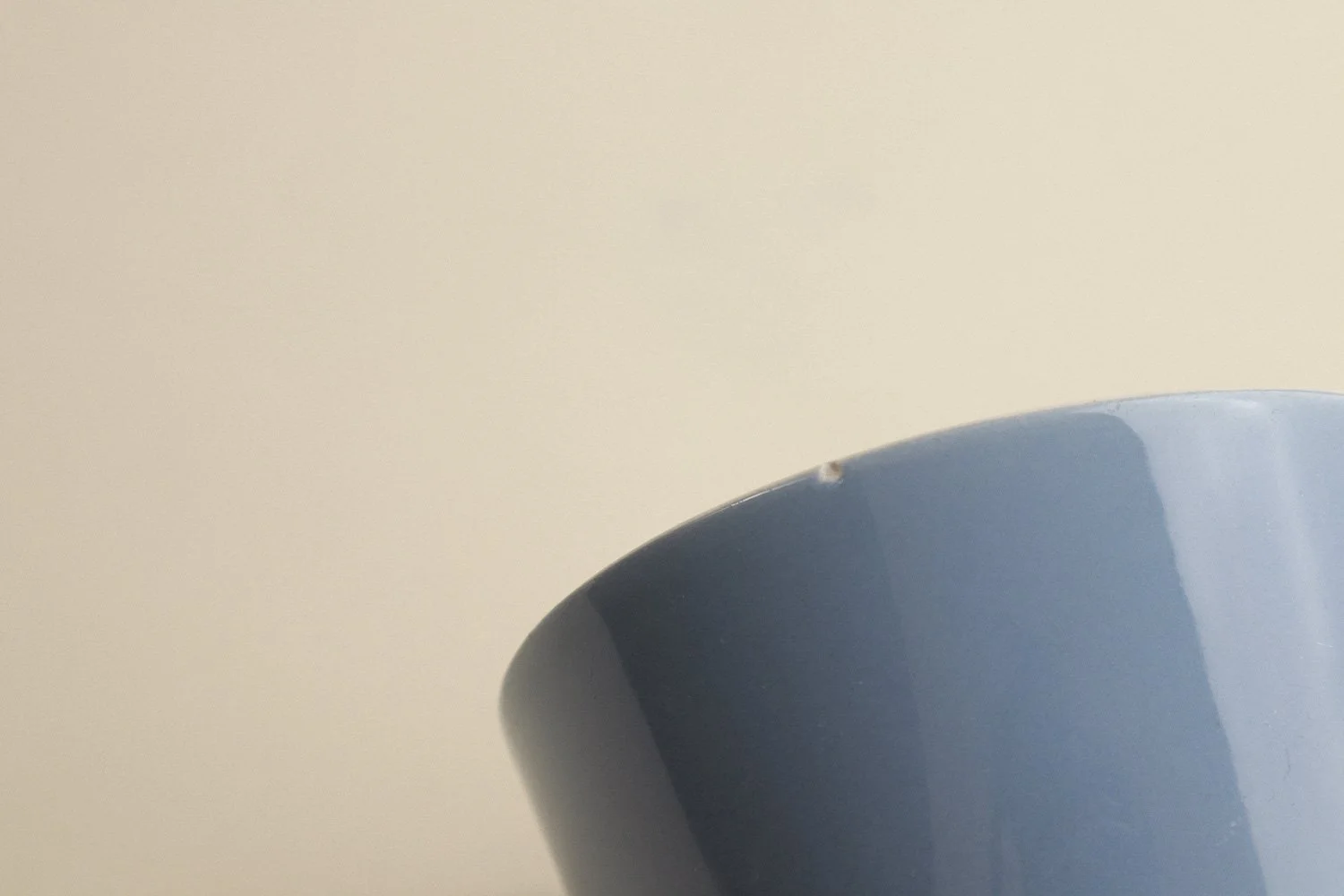 Set (4) of vintage mid-century teacups in a beautiful shade of sky blue with white interiors.