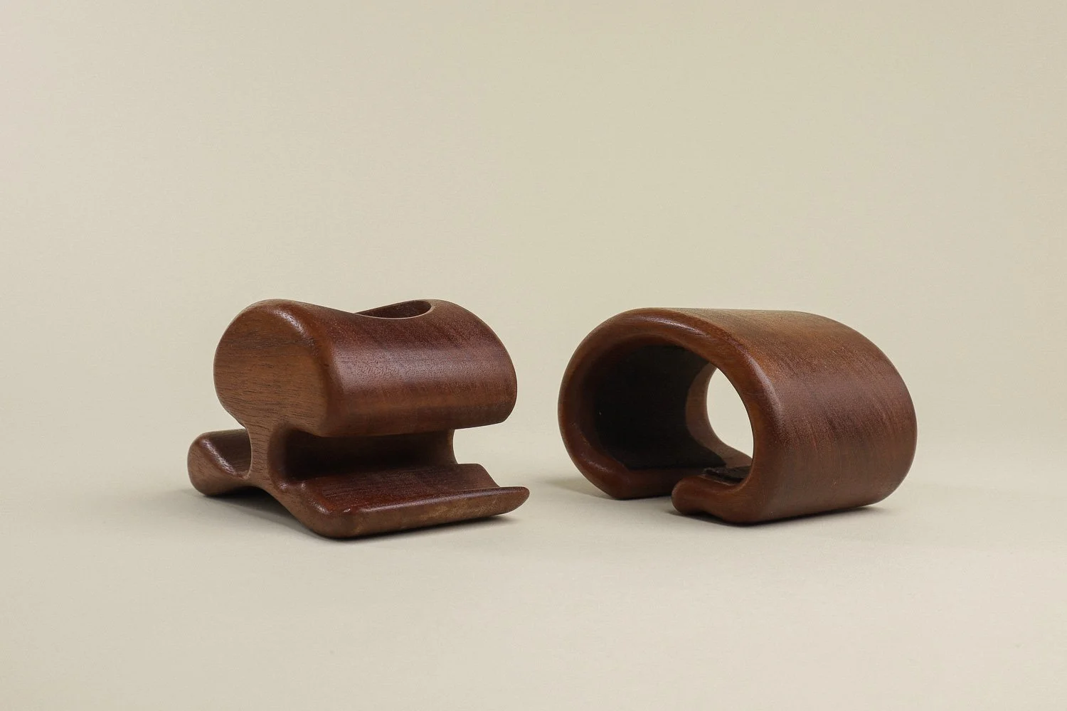 Vintage 1970s handmade walnut puzzle trinket box, likely created by artist Richard Rothbard.