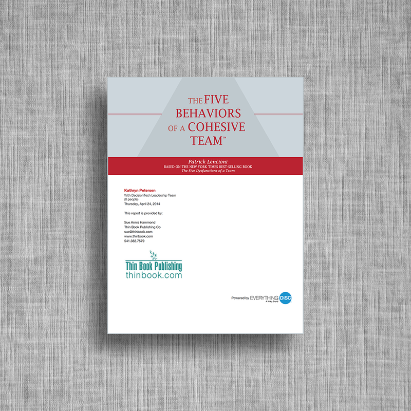 The Five Behaviors® Team Development Profile Powered by Everything DiSC®