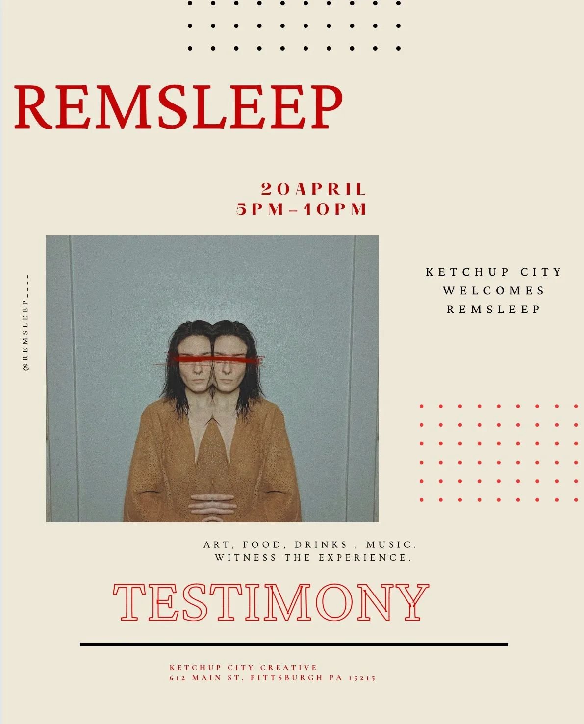 One day only. @remsleep____ TESTINONY.
April 20 from 5-10pm.
Come experience the work of @remsleep____