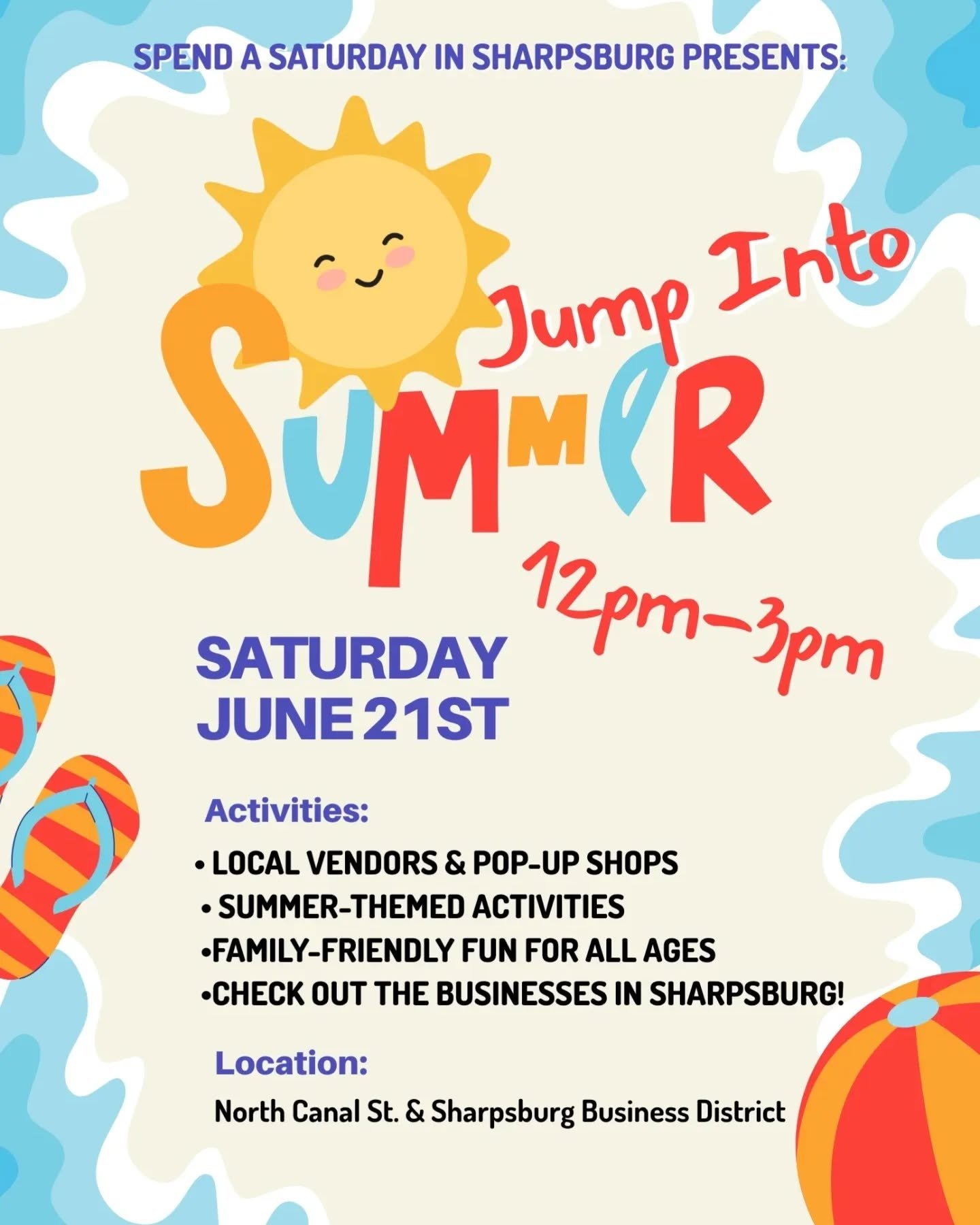 Sharpsburg will be hopping on Saturday, June 21! Stop by!