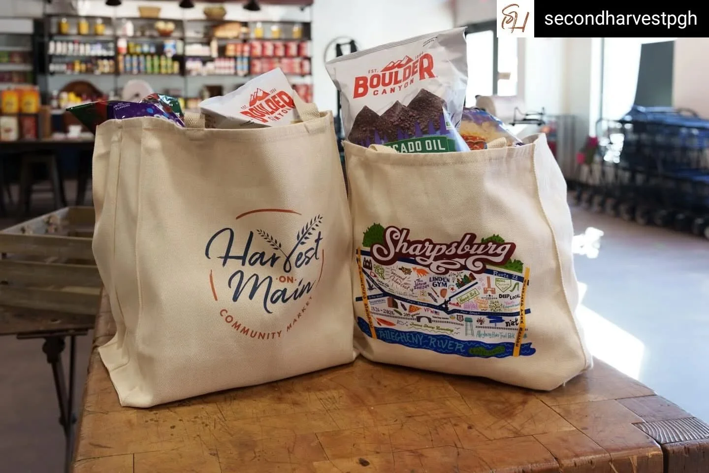 @secondharvestpgh Made Here: A Bag That Carries Sharpsburg&rsquo;s Spirit

Our limited-edition Sharpsburg Bicentennial Tote &mdash; designed by local artist Emily Armstrong &mdash; brings together the businesses, parks, and everyday details that make