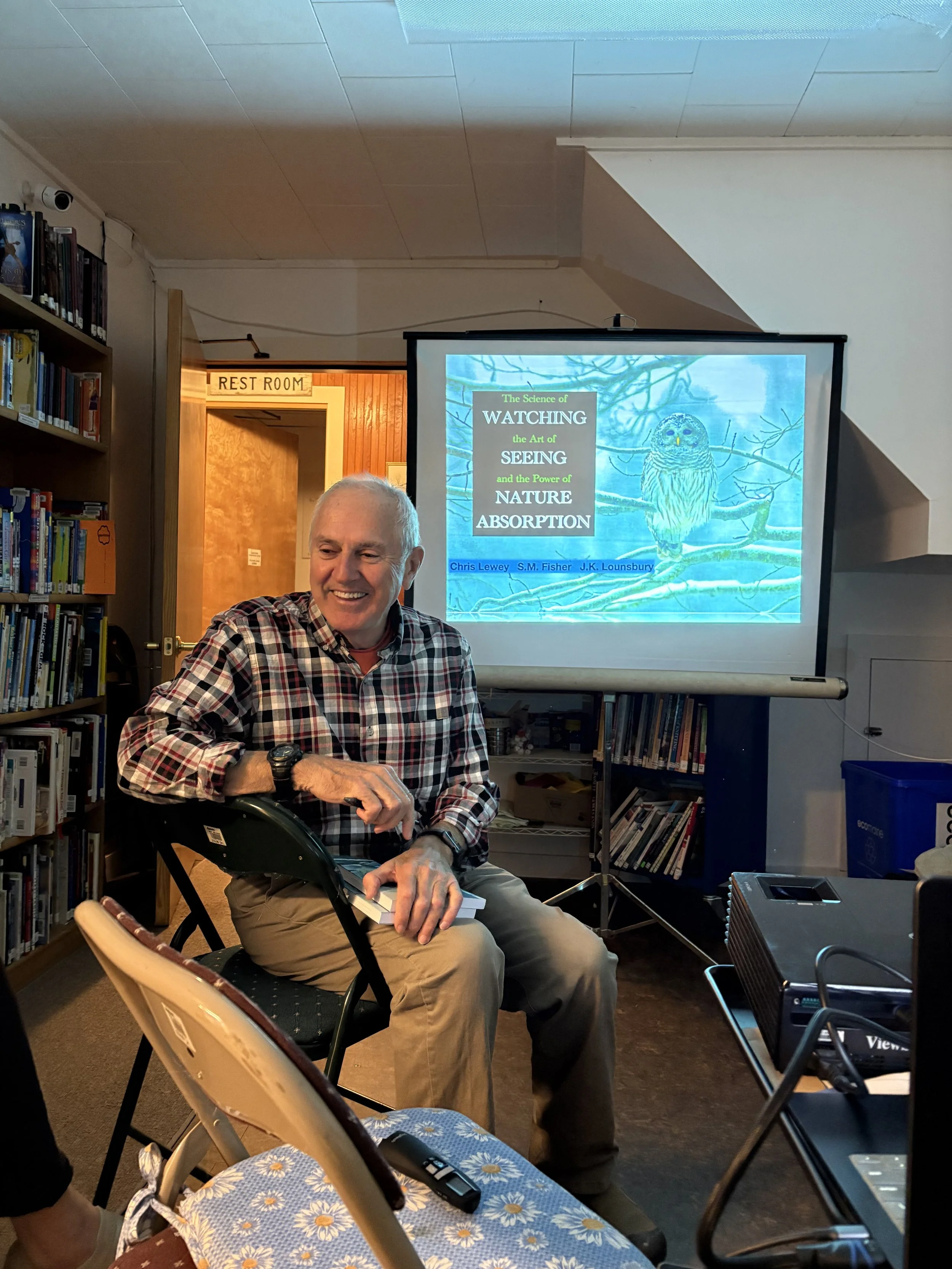 Chris Lewey of RAVEN Interpretive Programs presents a talk on the Ecology of Autumn in the North Woods.